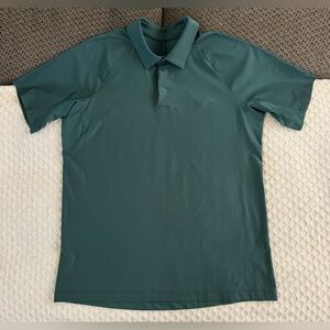Lululemon Stretch Golf Polo Shirt in Green Jasper Size Large M3DIYS 4way Stretch
